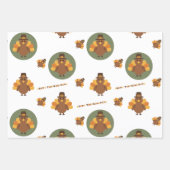 Erntedankfest Herbst Grüner Truthahn Geschenkpapier Set (Vorderseite 3)