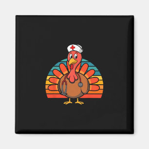 Erntedankfest Herbst Herbstscrub-Tops Krankenpfleg Magnet