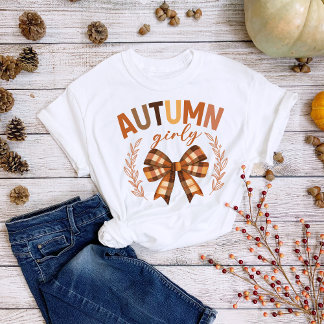 Erntedankfest Herbst Kariert Bogen Herbst Mädchen Tri-Blend Shirt