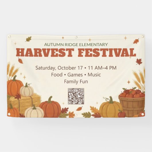 Erntedankfest Herbstfest Banner (Horizontal)