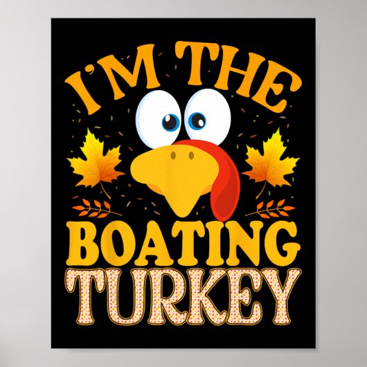 Erntedankfest Ich bin das Bootsturkey-Matching Poster (Vorne)