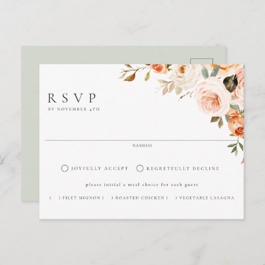 Erntedankfest im Herbst Postkarte (Vorne/Hinten)