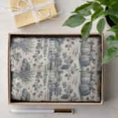 Erntedankfest Indigo Blau Toile Seidenpapier (Geschenk)