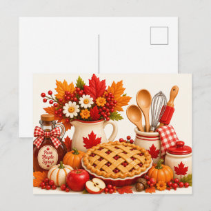 Erntedankfest Kanada Postkarte Gemütliche Küche Pf