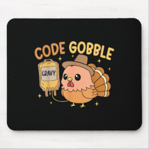 Erntedankfest Krankenschwester Code Gurgeln Lustig Mousepad