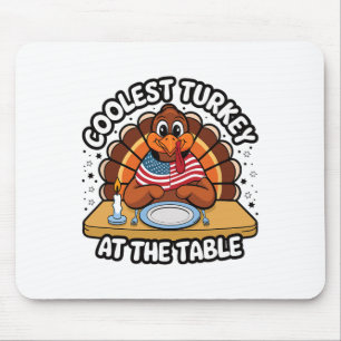 Erntedankfest Kühlster Truthahn auf dem Tisch Than Mousepad