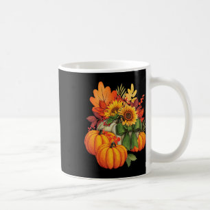 Erntedankfest Kürbis Sonnenblume Herbst Ferien Kaffeetasse