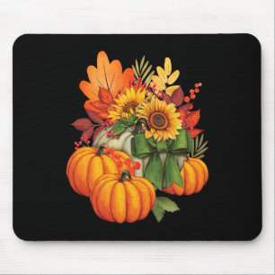 Erntedankfest Kürbis Sonnenblume Herbst Ferien Mousepad