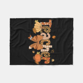 Erntedankfest Lehrer Leopard Herbst Kürbis Herbst  Fleecedecke (Vorderseite (Horizontal))