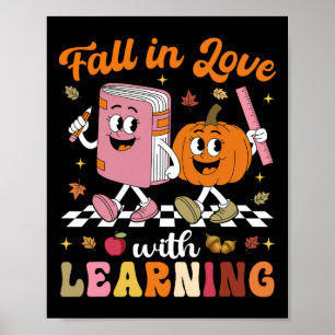 Erntedankfest-Lehrerin-Shirt Retro Im Herbst Sich  Poster