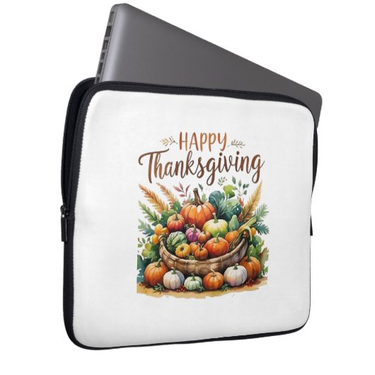 Erntedankfest mit Pumpkins Laptopschutzhülle (Vorne Rechts)
