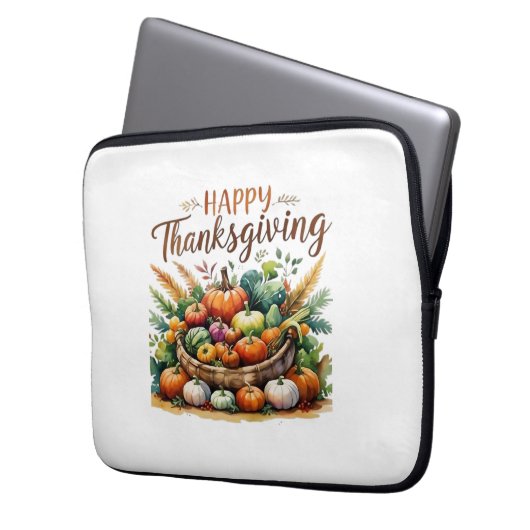 Erntedankfest mit Pumpkins Laptopschutzhülle (Vorderseite Links)