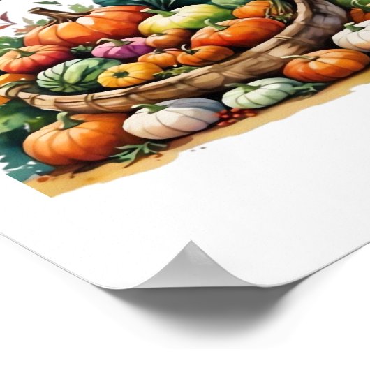 Erntedankfest mit Pumpkins Poster (Ecke)