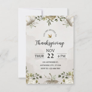 Erntedankfest mit unserem rustikalen Abendessen-Ei Einladung