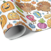Erntedankfest Muster Herbsternte Geschenkpapier (Rolleneckpunkt)