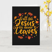 Erntedankfest Party Für Jesus Fall Er Verlässt Nie Karte (Gelbe Blume)