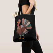 Erntedankfest Patchwork Gesteppte Truthahn Herbst Tasche (Von Nahem)