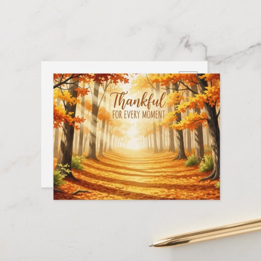Erntedankfest Postkarte (Vorderseite/Rückseite Beispiel)
