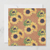 Erntedankfest-Potluck-Abendessen Sonnenblume Kürbi Einladung (Rückseite)
