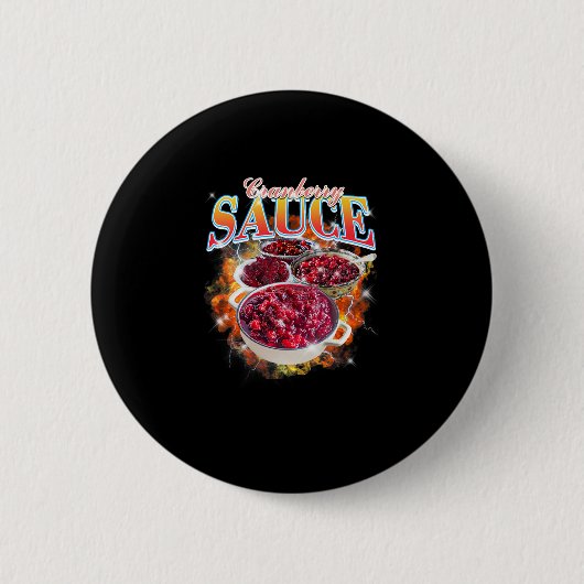 Erntedankfest-Preiselbeersauce-Schwarzbrenner-90er Button (Vorderseite)