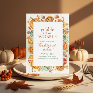 Erntedankfest-Rahmen Thanksgiving-Einladung Einladung