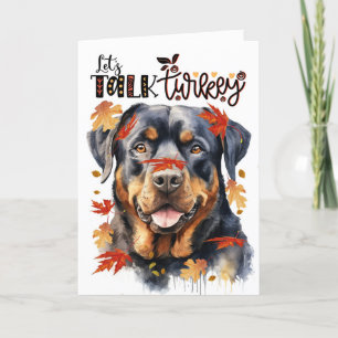 Erntedankfest Rottweiler Hund Lasst uns über Truth Feiertagskarte