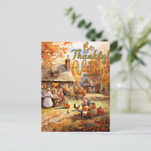 Erntedankfest - Sei Immer Dankbar Postkarte