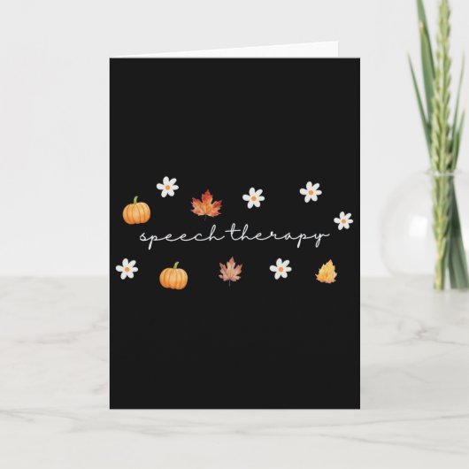 Erntedankfest Sprachtherapie Herbst Sprachsprache Karte (Vorderseite)