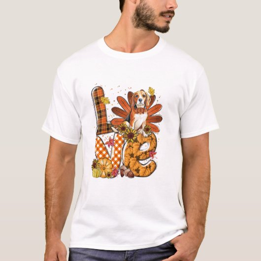 Erntedankfest Süßer Beagle T-Shirt (Vorderseite)
