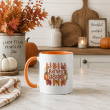 Erntedankfest Thanksgiving Herbst Kaffee Tasse