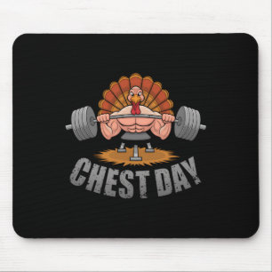 Erntedankfest Truthahn Brust Tag Gym Humor Fitness Mousepad