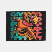 Erntedankfest Truthahn Dab Gobble Lustiger Kleiner Fleecedecke (Vorderseite (Horizontal))