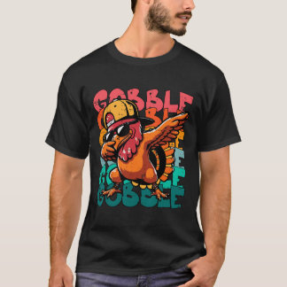 Erntedankfest Truthahn Dab Gobble Lustiger Kleiner T-Shirt