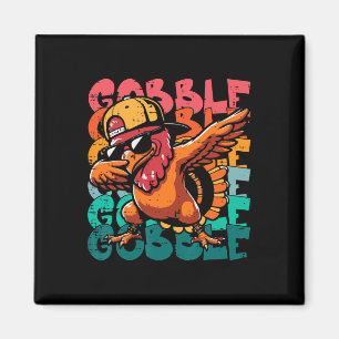 Erntedankfest Truthahn Dab Gobble Lustiger Kleinki Magnet