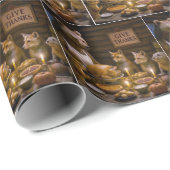 Erntedankfest Truthahn Dinner Mit Wildtieren Geschenkpapier (Rolleneckpunkt)