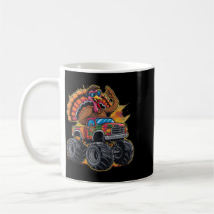 Erntedankfest Truthahn fährt auf Monstertruck Jung Kaffeetasse