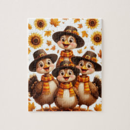 Erntedankfest Truthahn Familienpuzzle – Süßes Herb Puzzle