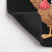 Erntedankfest Truthahn Frauen Mädchen Leopard Herb Mousepad (Ecke)