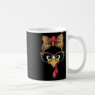 Erntedankfest Truthahn Gesicht Leopard Gles Frauen Kaffeetasse