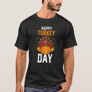 Erntedankfest Truthahn Jäger Glücklicher Truthahnt T-Shirt