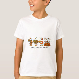 Erntedankfest Truthahn Männer Frauen Kinder Gacker T-Shirt