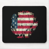 Erntedankfest Truthahn mit amerikanischer Flagge Mousepad (Vorne)