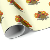Erntedankfest Truthahn Pilger Geschenkpapier (Rolleneckpunkt)