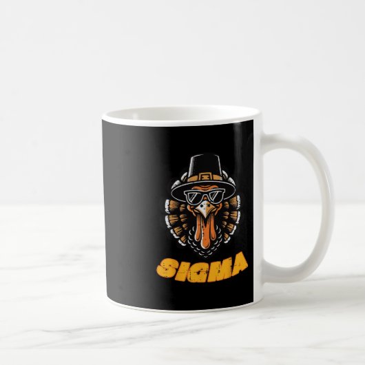Erntedankfest Truthahn Sigma Cool Meme Herbst Männ Kaffeetasse (Rechts)