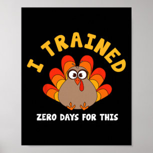 Erntedankfest Truthahn Trab Laufend Ich Trainierte Poster