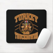 Erntedankfest Truthahn und Touchdowns Football Her Mousepad (Mit Mouse)
