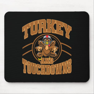 Erntedankfest Truthahn und Touchdowns Football Her Mousepad