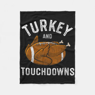 Erntedankfest Truthahn und Touchdowns Football Män Fleecedecke