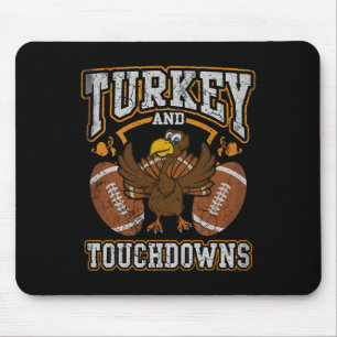 Erntedankfest Truthahn und Touchdowns Football Män Mousepad
