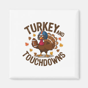 Erntedankfest Truthahn und Touchdowns Footballspie Magnet